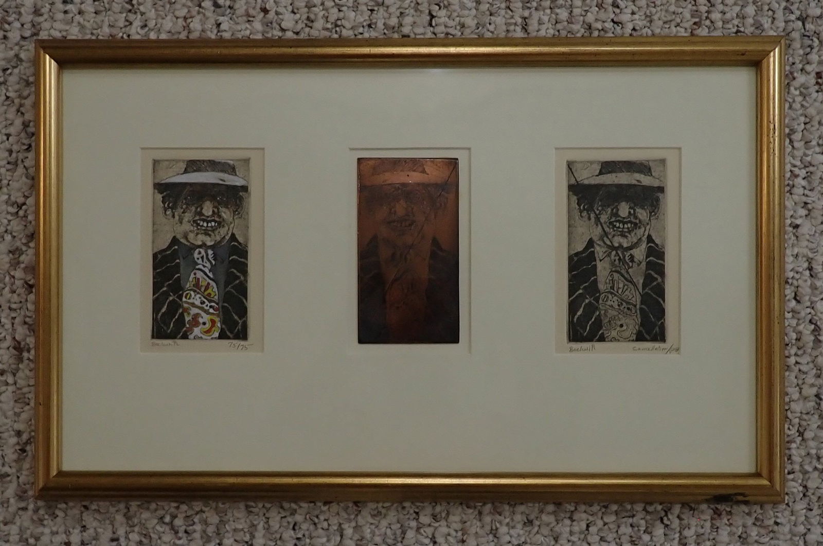 Joel Beckwith Hand Colored Etching & Copper Plate (1 of 5)