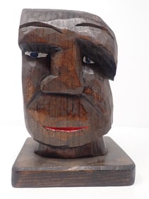 MM Shelley Face Wood Carving