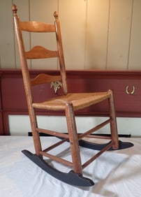 Ladderback Rocking Chair w/ Rush Seat