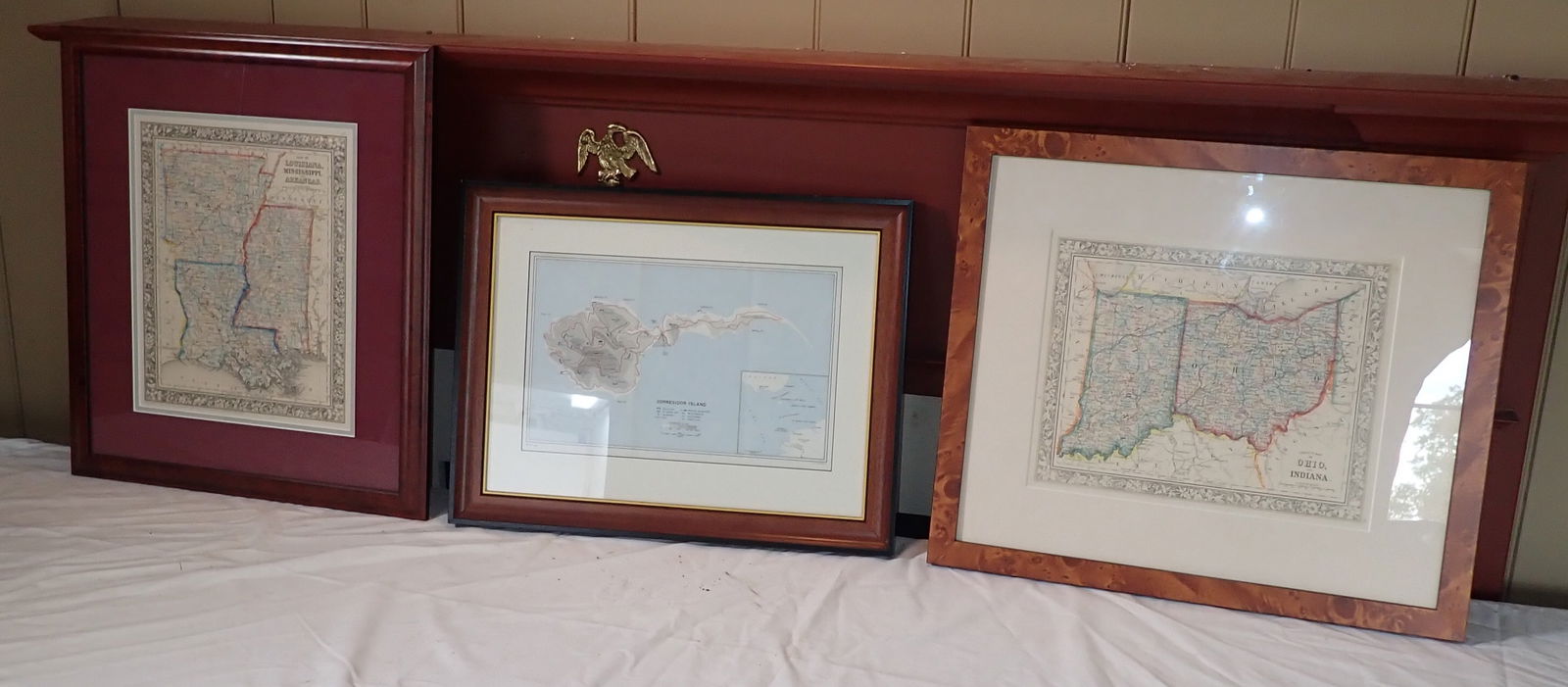 Framed Maps incl Ohio & Indiana (1 of 8)