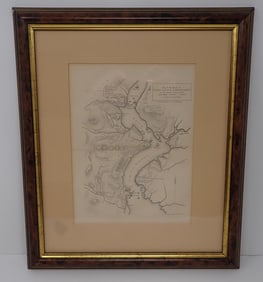Plan of Attack Map Forts Clinton & Montgomery