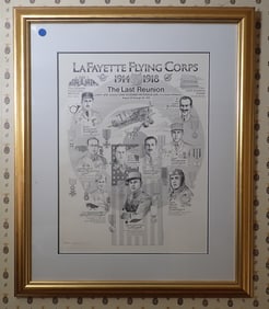 Jack Moses Lafayette Flying Corps Signed Print