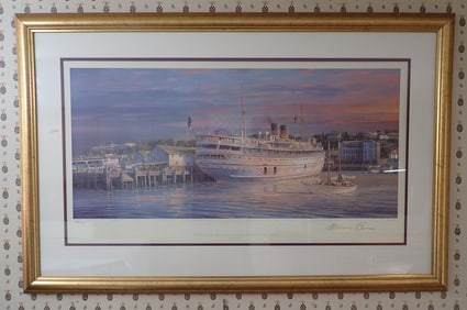 Michael Blaser Steamer South American Signed Print