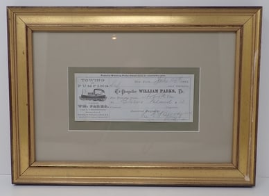 Wm. Parks Towing Rikers Island Billhead 1881