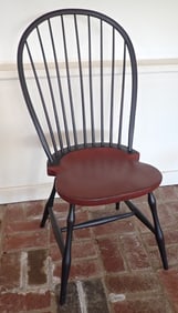 Windsor Chair in Black & Red Paint