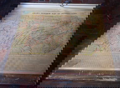Crams 's Superior Map of Pennsylvania
