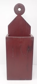 Candle Wall Box in Red Paint