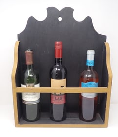Wine / Plate Rack in Mustard Paint