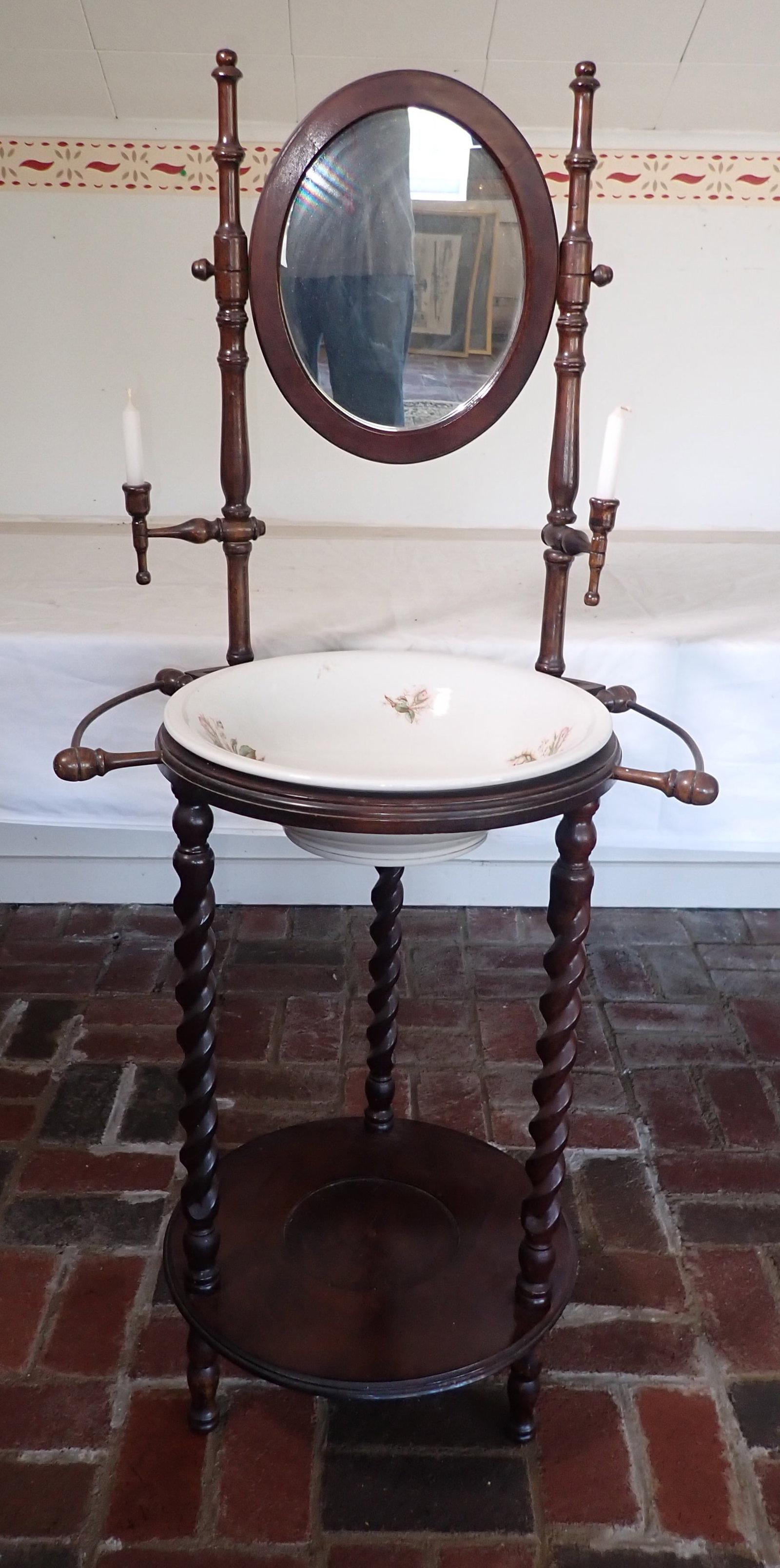 Washstand: Apprx 52 1/2" tall. No in house shipping !