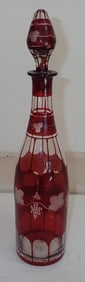 Blown Cut to Clear Decanter