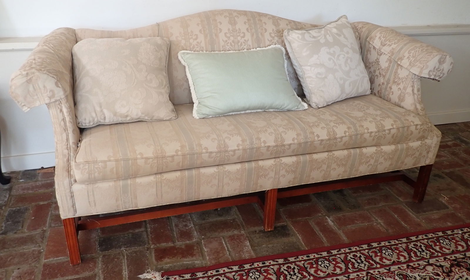 Clayton Marcus Sofa: Approx 77" long, 20 1/2" to seat, 21" deep, 34 1/2" tall. No in house shipping ! Bring help to remove !