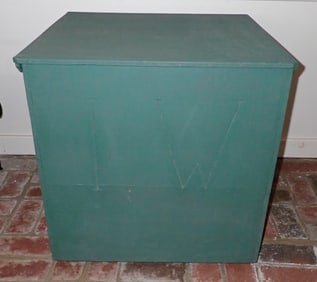 Wood Box in Green Paint