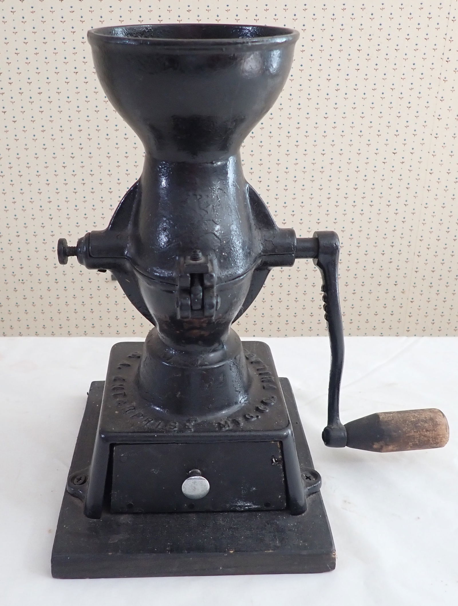Enterprise Coffee Mill: Apprx 6 1/2" x 7 1/2" x 11 1/2" tall. Shipping available