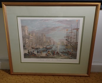 Ancien Port of Messine Lithograph