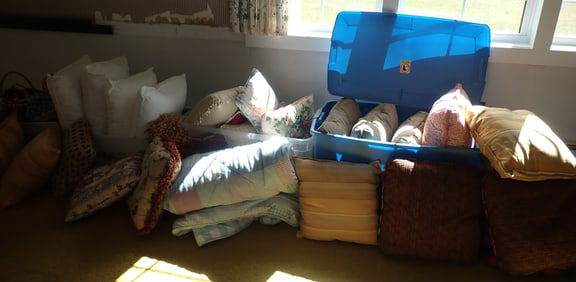 Pillows, Bedding, Fabric, & Misc