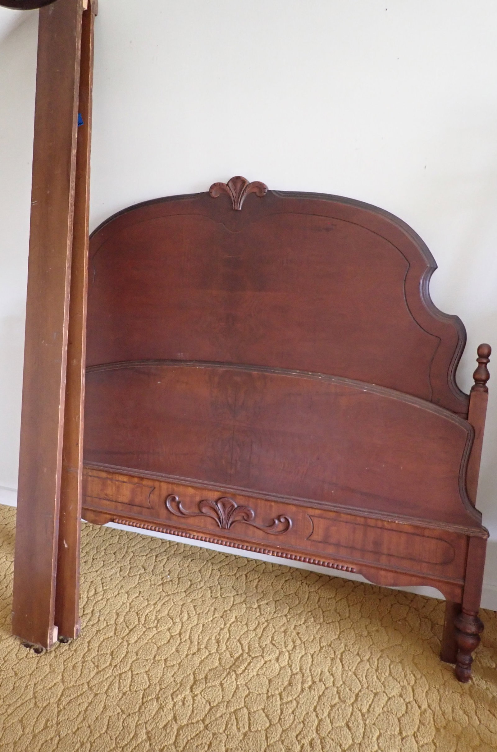Carved Bed: Headboard is approx 56 1/2" x 53" tall. No in house shipping !