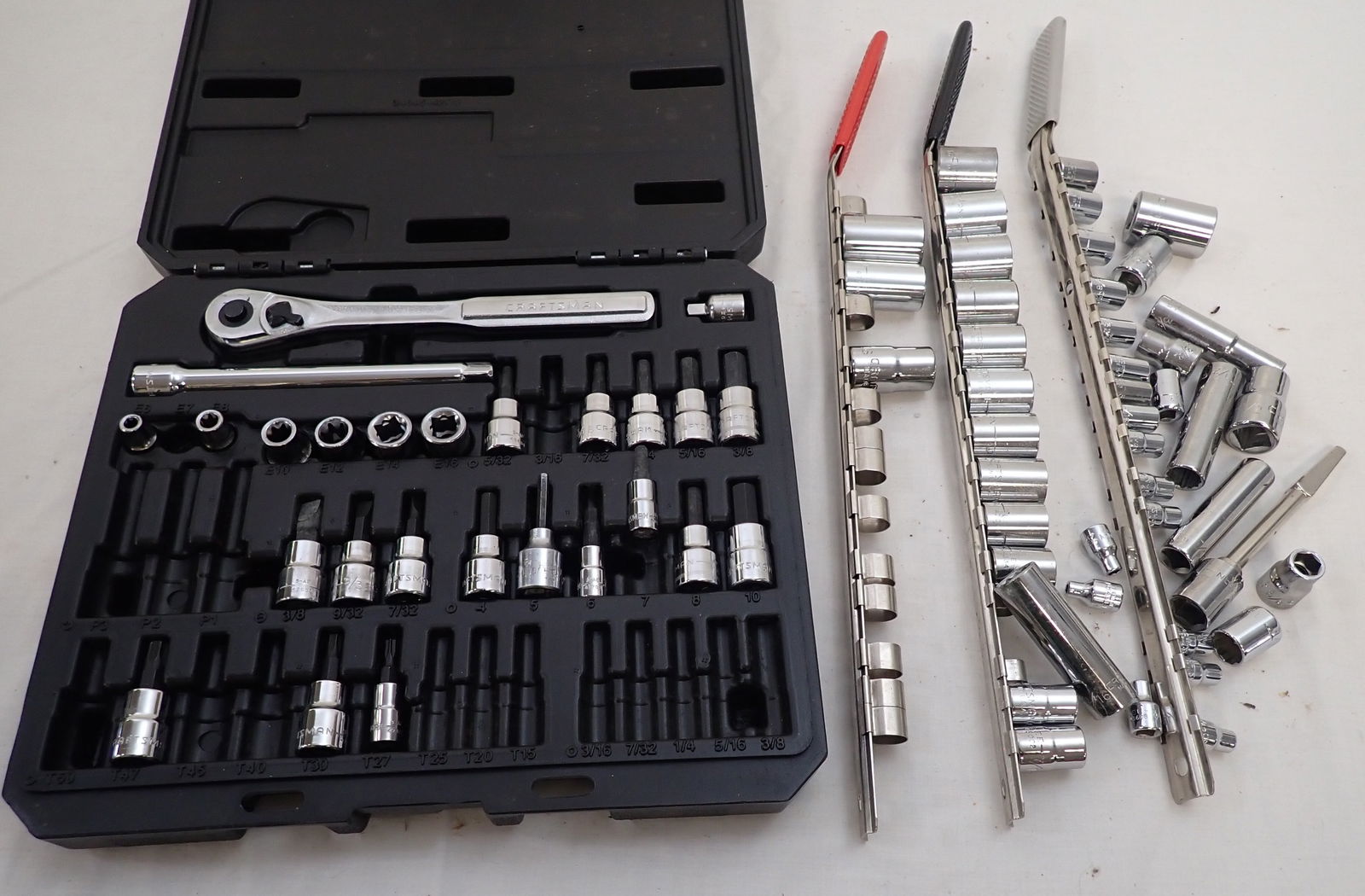 Craftsman 1/4" 3/8" 1/2" Sockets & Rachet (1 of 3)