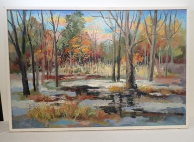 John Reilly Oil on Board Landscape Painting