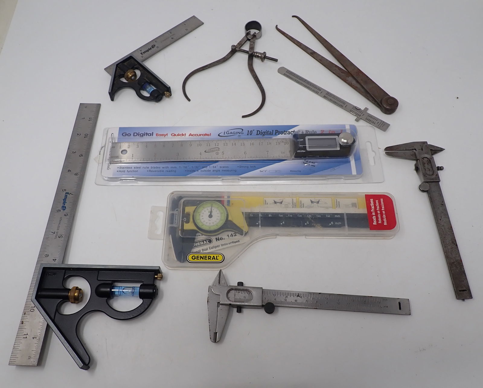 10" Digital Protractor Rule & Misc Machinist Tools (1 of 5)