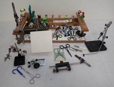 Fly Tying Organizer, Vises , & Misc