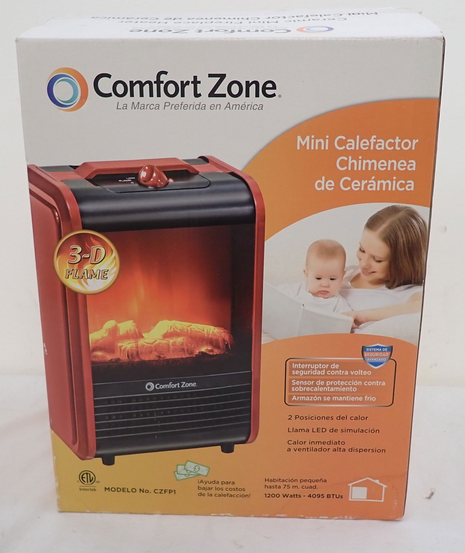 Comfort Zone Mini Fireplace Heater (1 of 3)