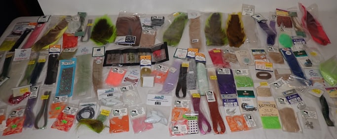 Fly Tying Material incl Bucktail , Rabbit, & Misc