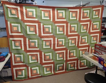 Log Cabin Pattern Quilt