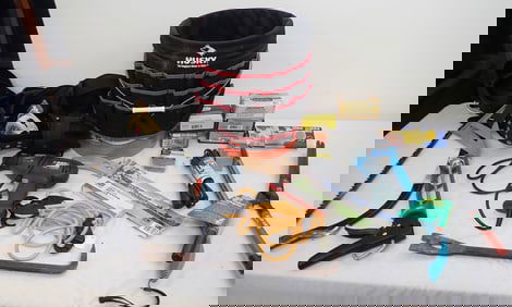 Tool Belt , Black & Decker Drill , & Misc