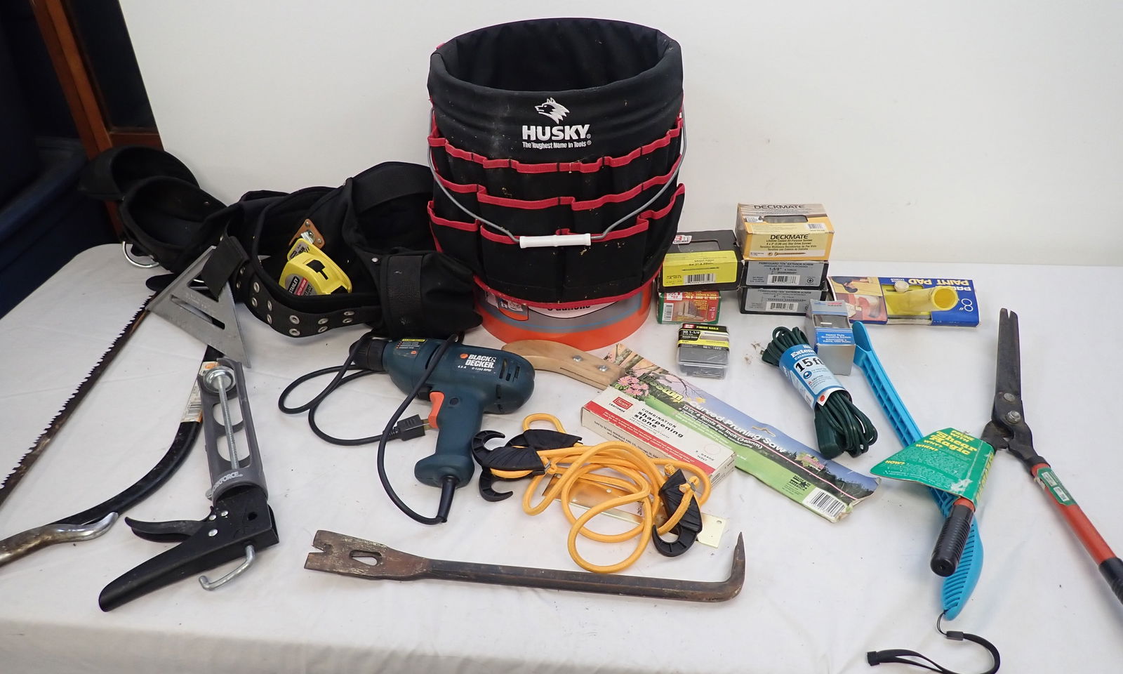 Tool Belt , Black & Decker Drill , & Misc (1 of 8)