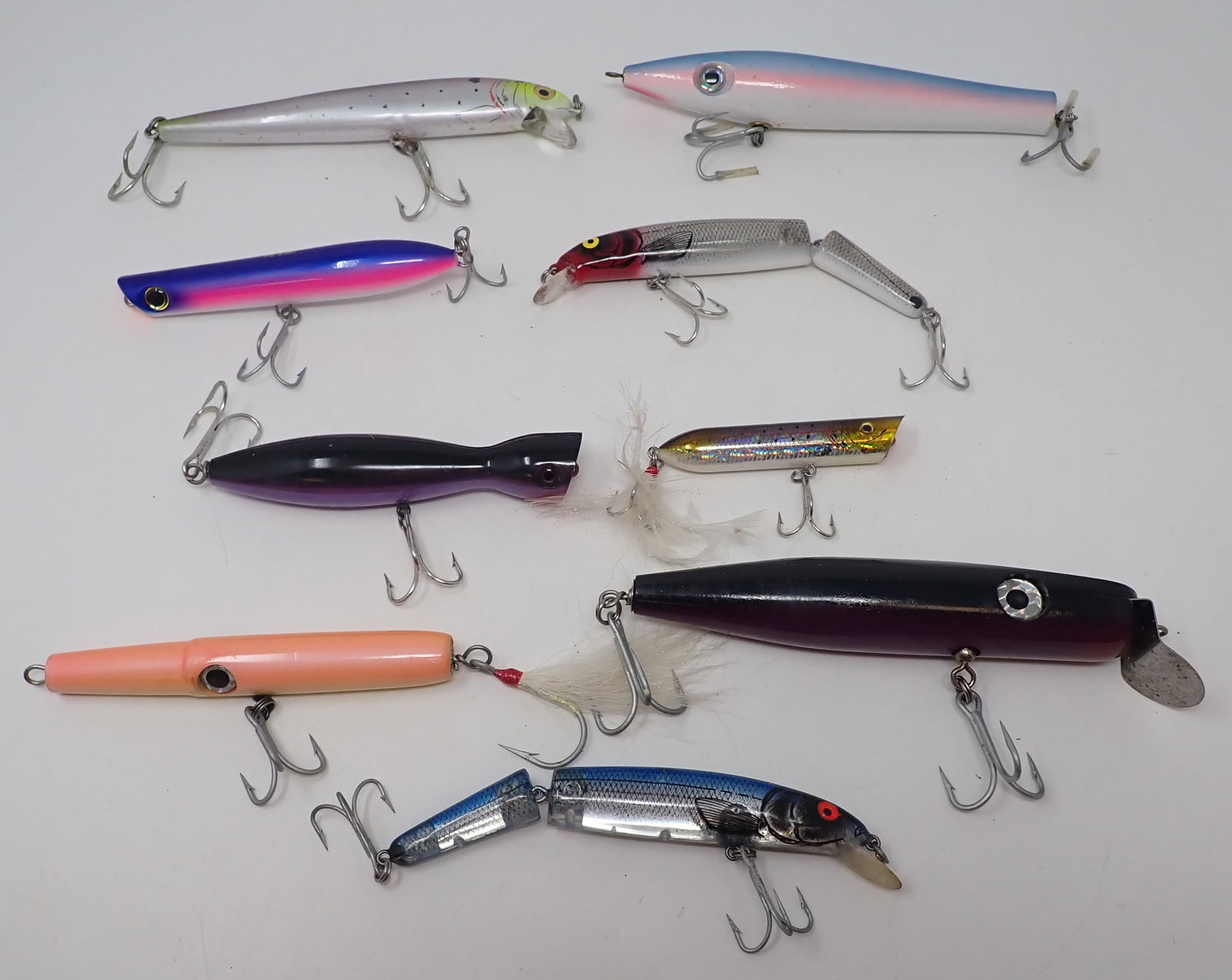 Fishing Lures: Largest is approx 7" long. Shipping available