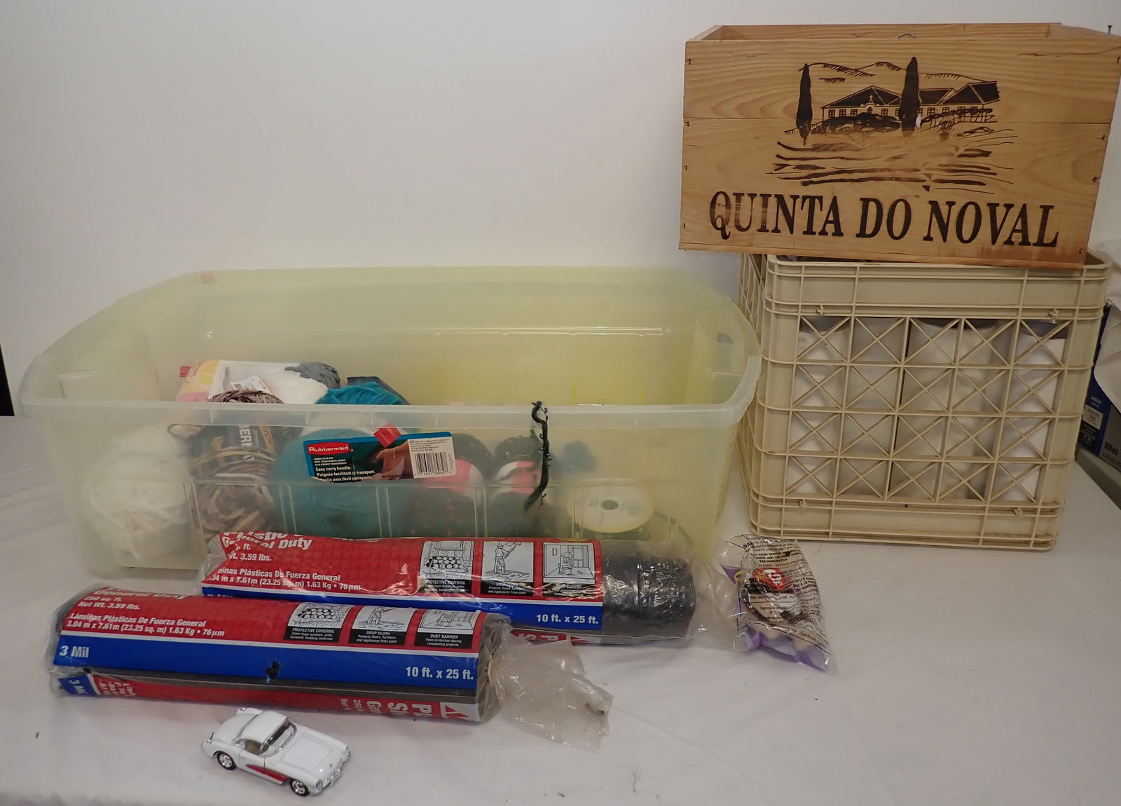 Yarn , Plastic Sheeting , & Misc: Must take all ! No in house shipping !