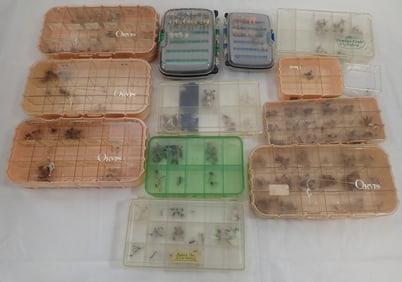 Fly Fishing Flies incl Orvis Cases