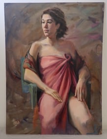 John Reilly Oil on Board Portrait Painting