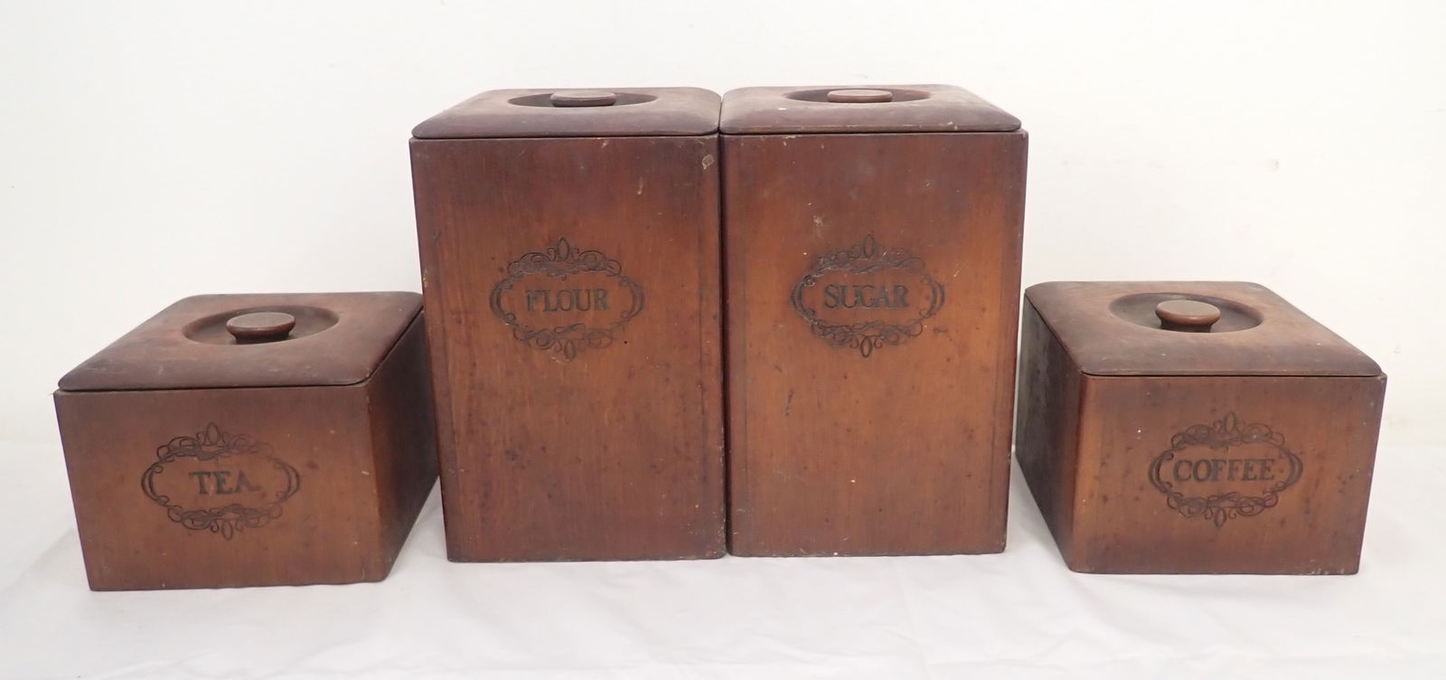 Vintage Wooden Canister Set (1 of 5)
