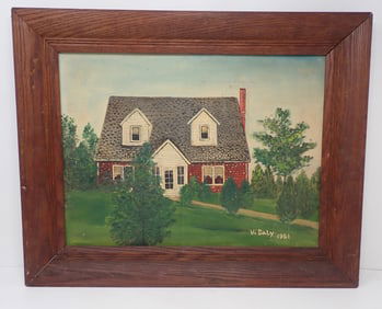 1951 ViDaly Oil on Board Painting