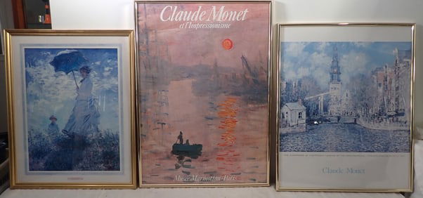 3 Claude Monet Framed Posters