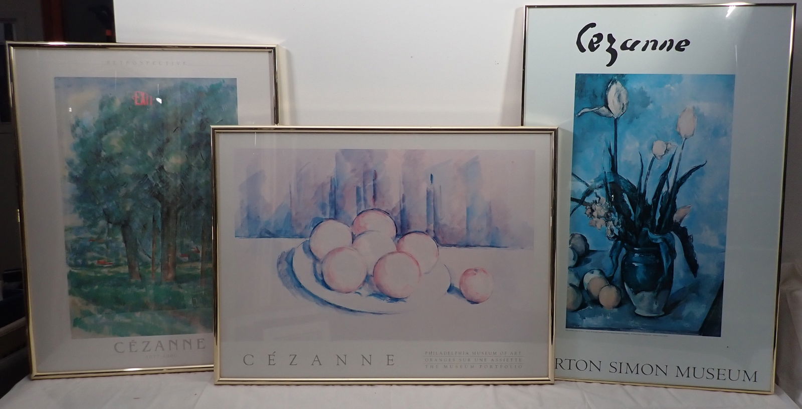 Framed Cezanne Posters: Largest is approx 24 1/4" x 36 1/2". No in house shipping !