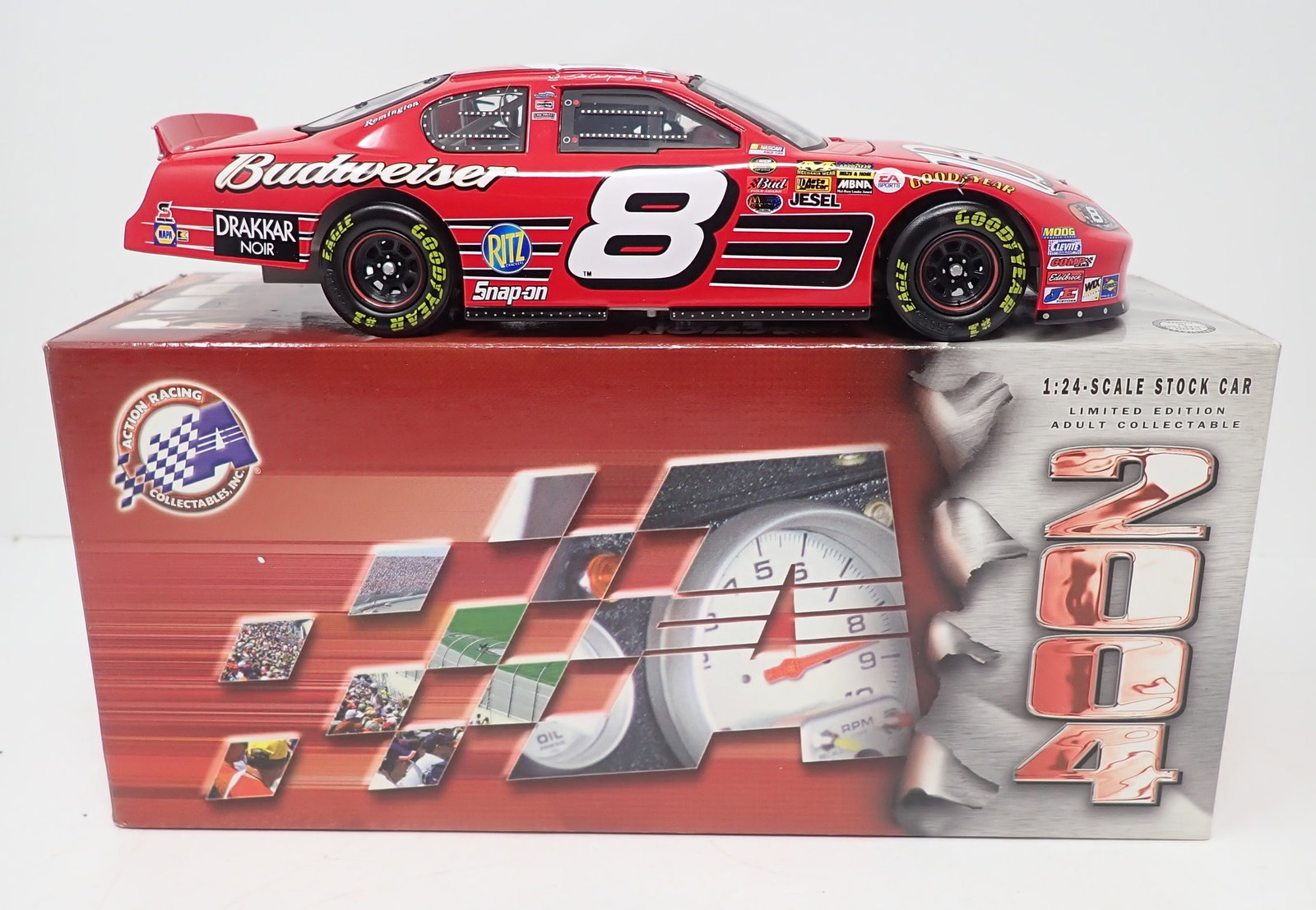 2004 Action Dale Earnhardt Jr. #8 Budweiser Stock Car: 1:24 Scale - Shipping available