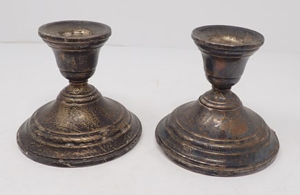 Sterling Silver Candle Holders