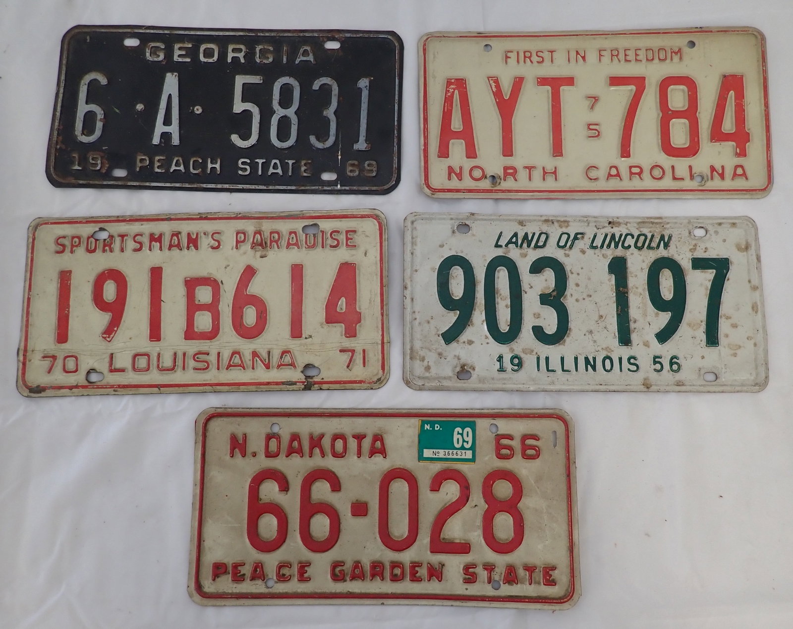 50's , 60's , & 70's License Plates: Shipping available