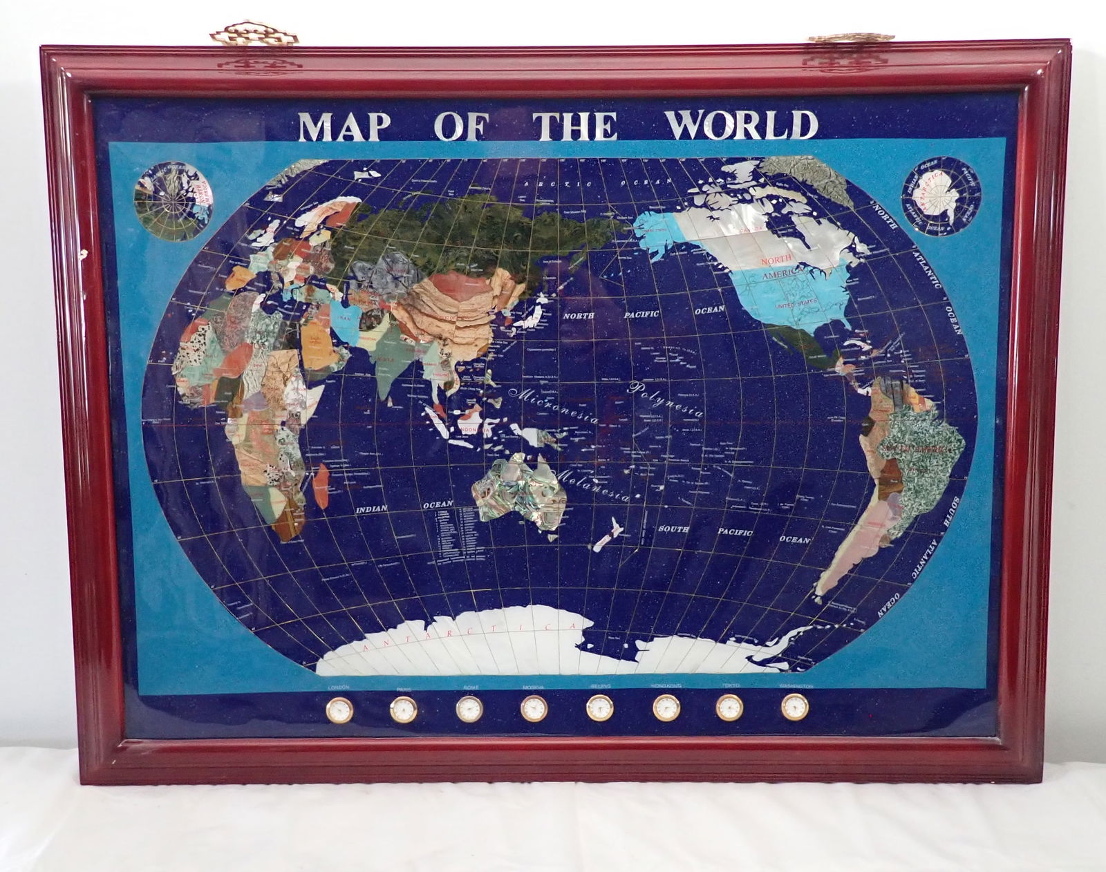 Map of The World w/ Mother of Pearl (1 of 7)