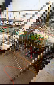 Brass Headboard , Footboard , & Floor Lamp