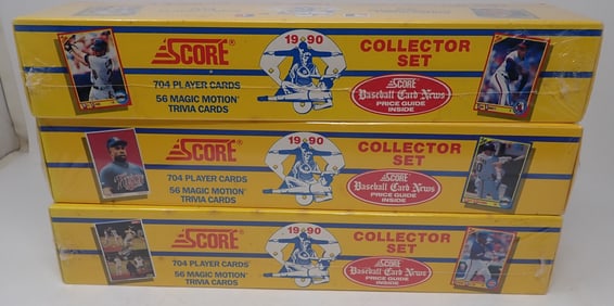 3 1990 Score Baseball Card Collector Sets