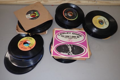 Pile of 45 Records