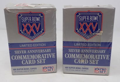 Super Bowl XXV Silver Anniversary Commemorative Card Set