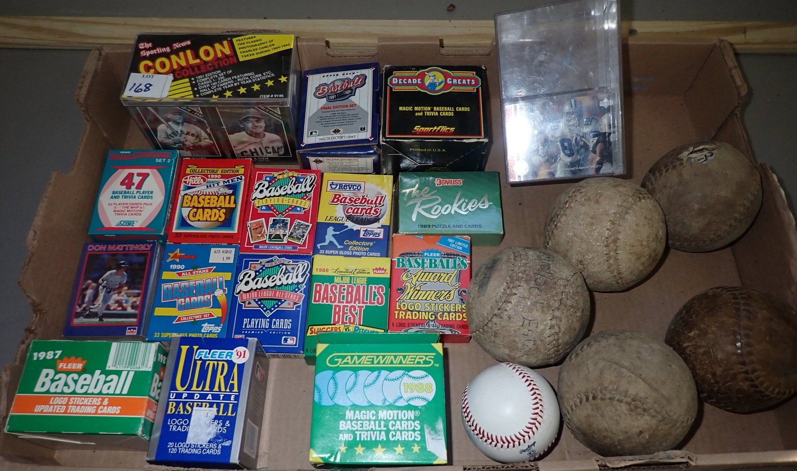 Baseball / Football Cards & Balls: We do not guarantee boxes are complete. Shipping available
