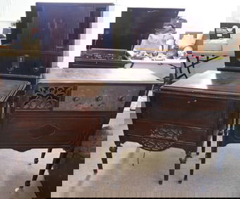 3 Radios , Victrola , & Radio Cabinet