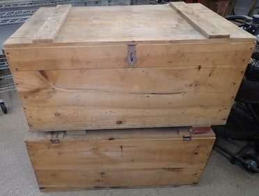 2 New England Box Co. Wood Crates / Boxes