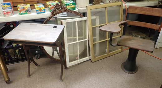 School Desk / Chair , 2 Windows , & Mirror
