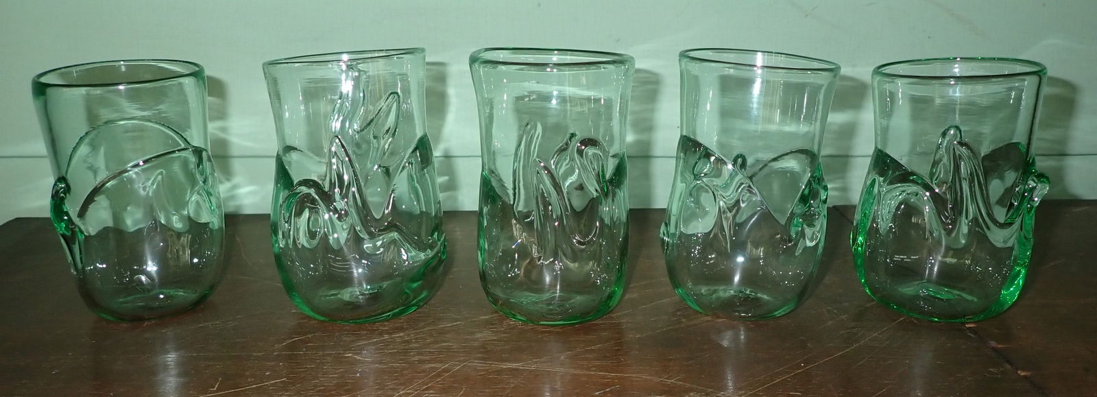 Mike Panella Blown Glass Cups: Approx 2 3/4" in diameter and 4 1/2" tall. Signed and dated 2025. Shipping available